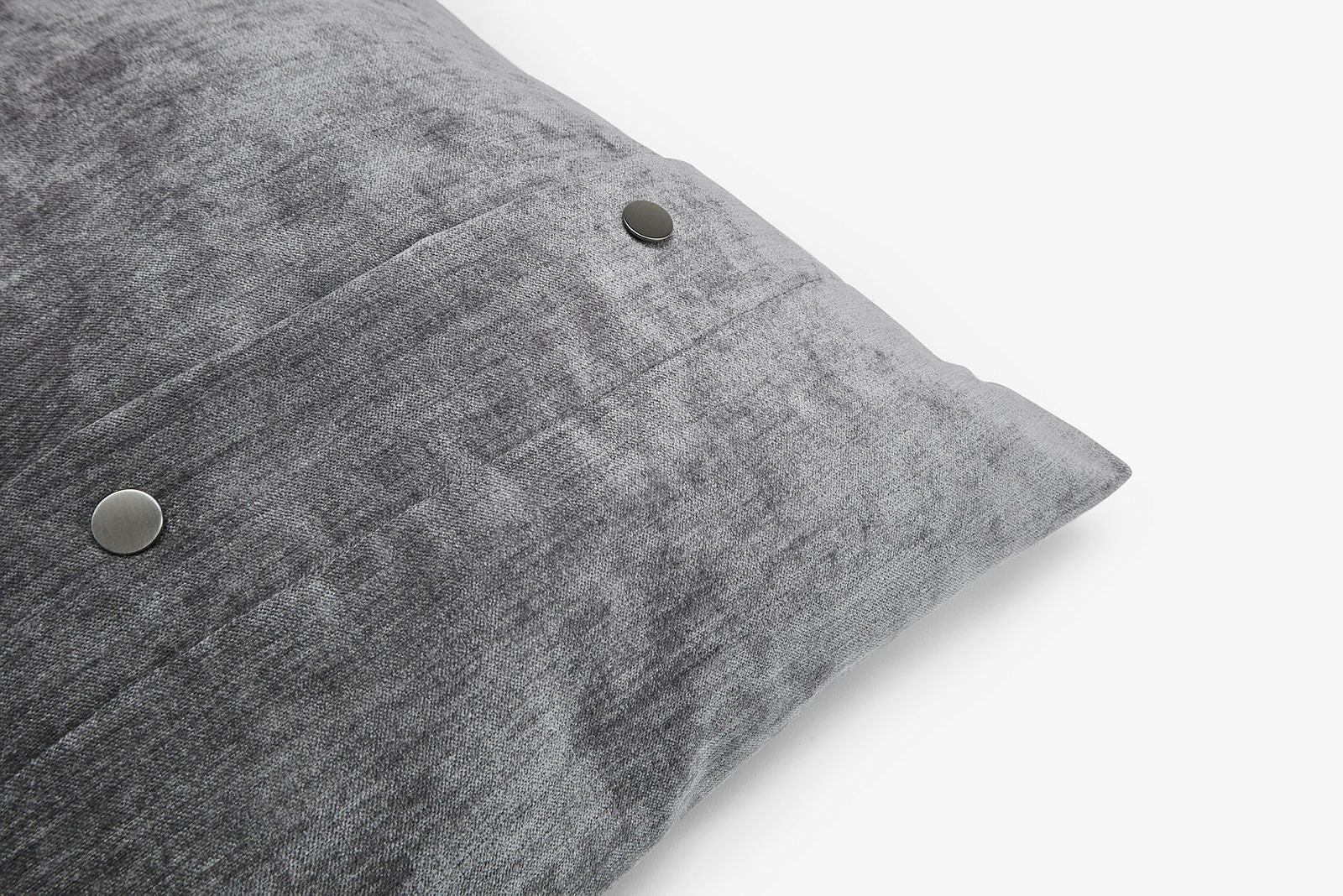 Throw Pillow Cover with Buttons Luxury Dark Grey