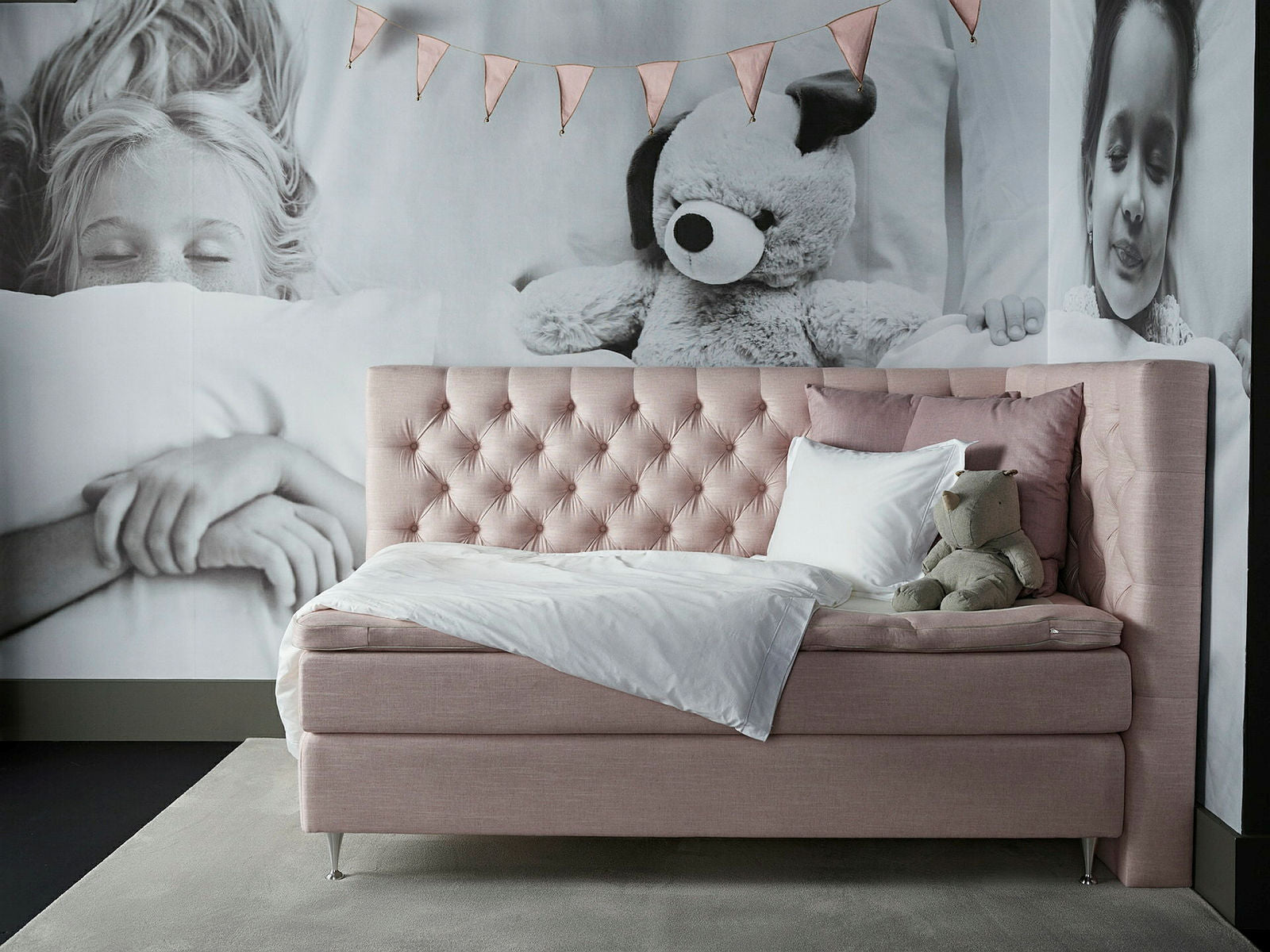 Lilla Bornö R Headboard UK KV Melange Nap LGR 90x190